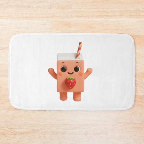 Item preview, Strawberry Milk Box – Cute 3D Kawaii Drink Character designed and sold by HNstory.