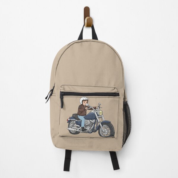 Item preview, Cartoon Biker on Motorcycle – Cute Rider Illustration designed and sold by LMDIGITAL6.