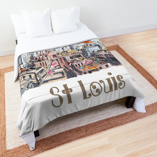 Saint Louis Crazy City Life POP ART Comforter