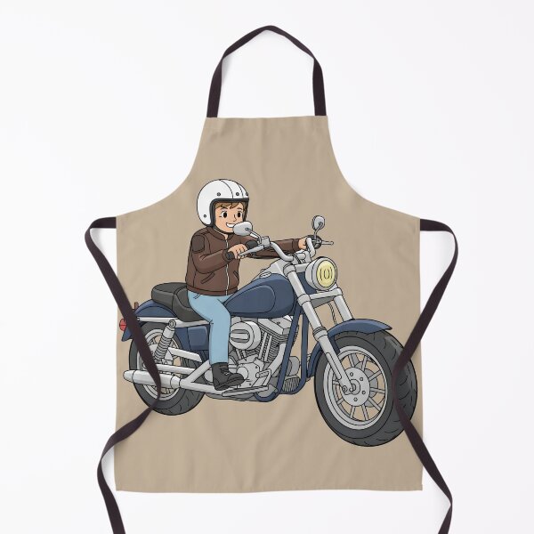 Item preview, Cartoon Biker on Motorcycle – Cute Rider Illustration designed and sold by LMDIGITAL6.