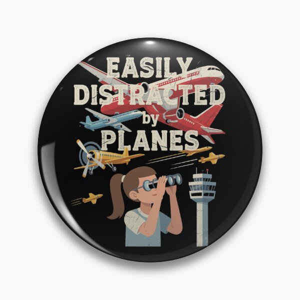 Item preview,  Easily Distracted by Planes – pilot loves planes designed and sold by w66aboo.