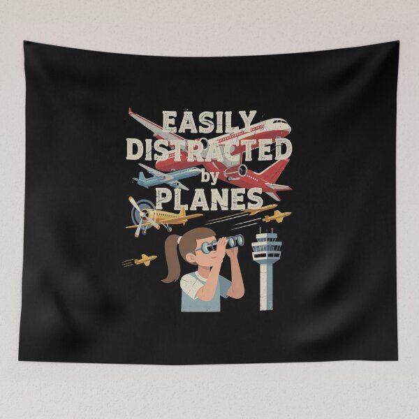 Item preview,  Easily Distracted by Planes – pilot loves planes designed and sold by w66aboo.