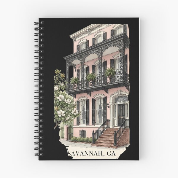Item preview, Savannah Historic District Architecture - Pink House & Iron Balcony Art designed and sold by Digital Dreams Arts.