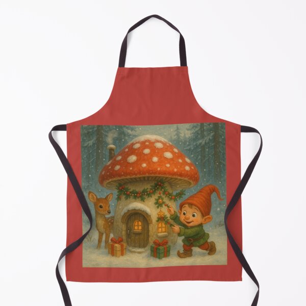 Item preview, Elf And His Deer – Welcome To The Festive Toadstool House designed and sold by LegademaArt.