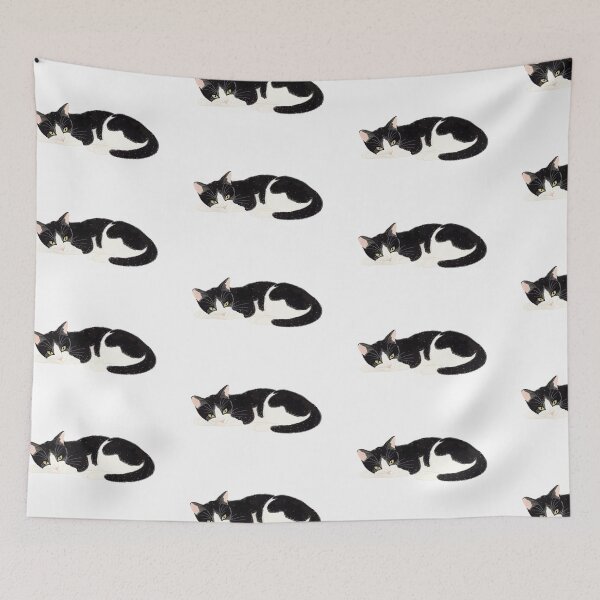 Item preview, Sleepy Tuxedo Cat  designed and sold by xiao xuans.