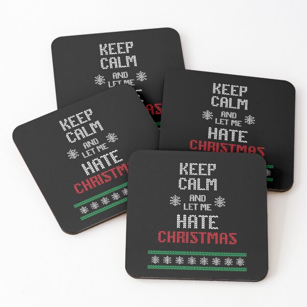 Item preview, Keep Calm and let me hate Christmas 80s retro knitted ugly sweater design designed and sold by Jdawnink.