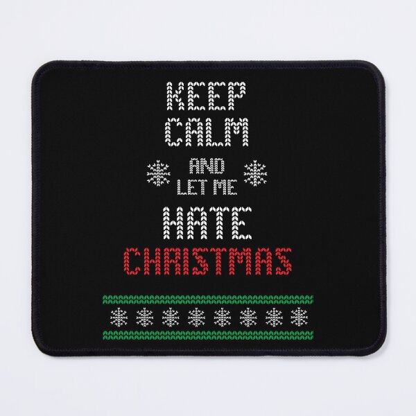 Item preview, Keep Calm and let me hate Christmas 80s retro knitted ugly sweater design designed and sold by Jdawnink.