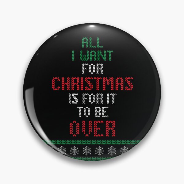 Item preview, All I Want For Christmas is for it to be Over retro knitted ugly sweater design designed and sold by Jdawnink.