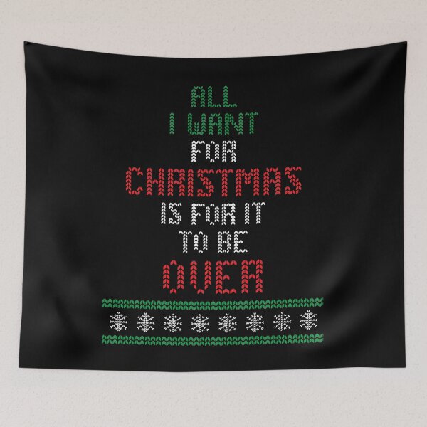 Item preview, All I Want For Christmas is for it to be Over retro knitted ugly sweater design designed and sold by Jdawnink.