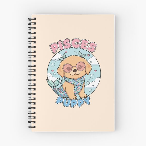 Item preview, Pisces Puppy Zodiac Cute Golden Retriever Dog Design – Horoscope Art designed and sold by The Real Life Symphony.