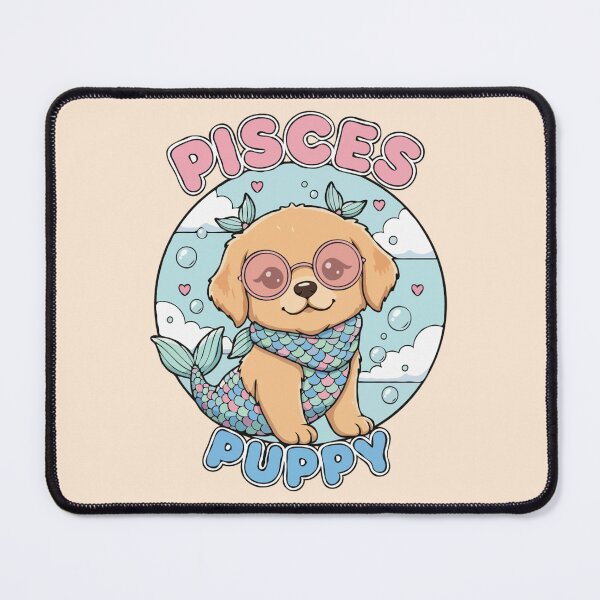 Item preview, Pisces Puppy Zodiac Cute Golden Retriever Dog Design – Horoscope Art designed and sold by The Real Life Symphony.