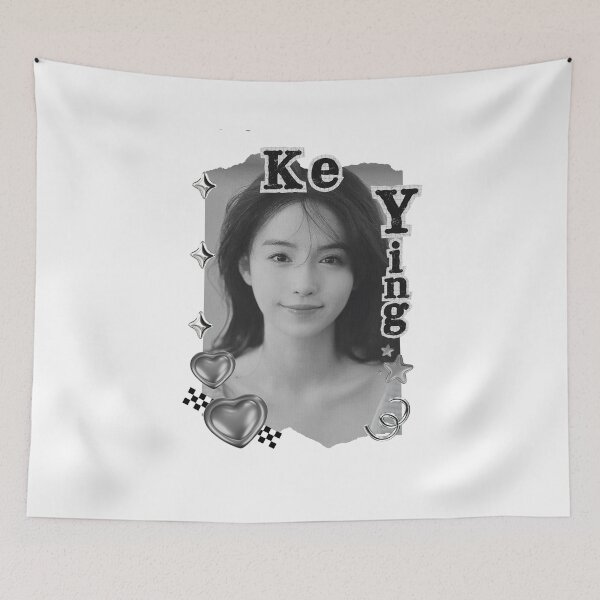Item preview, Ke Ying (柯颖) Chinese Actress Art Chinese Celebrity Illustration Black and White Collage Digital Art Portrait designed and sold by AJUNICE STUDIO.