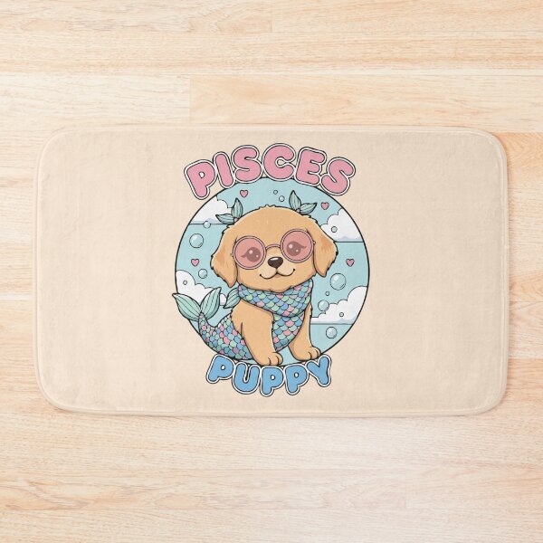 Item preview, Pisces Puppy Zodiac Cute Golden Retriever Dog Design – Horoscope Art designed and sold by The Real Life Symphony.
