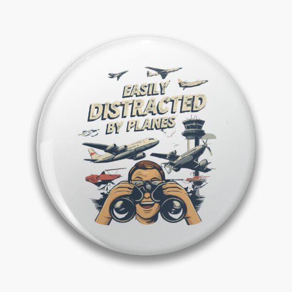 Item preview, Easily Distracted by Planes – pilot airplane addiction designed and sold by w66aboo.