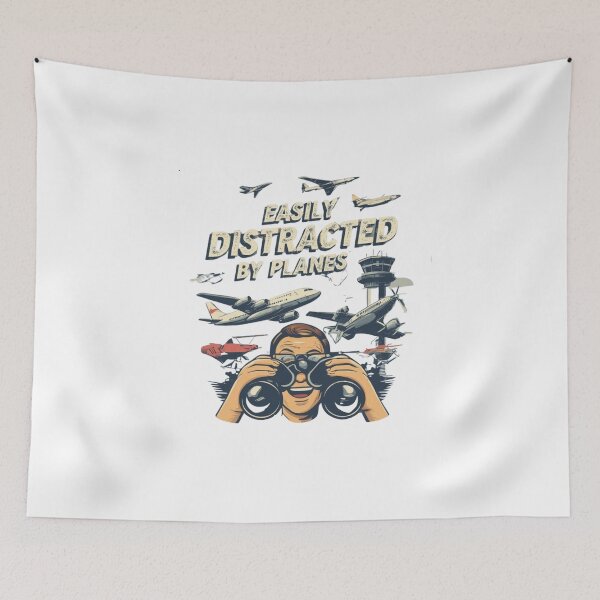 Item preview, Easily Distracted by Planes – pilot airplane addiction designed and sold by w66aboo.