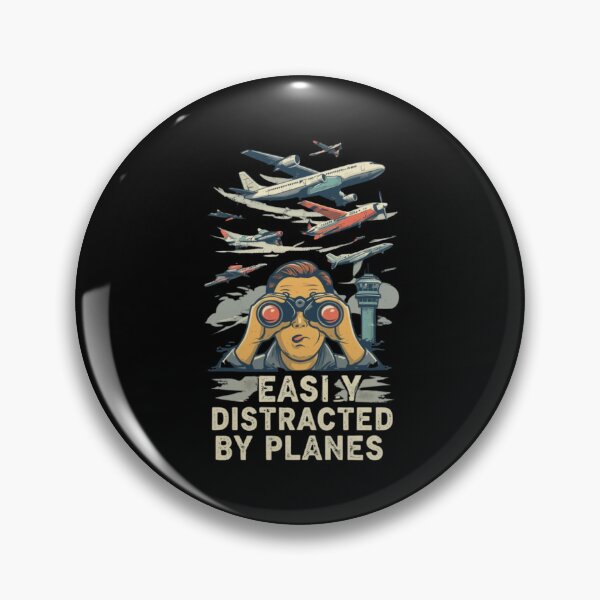 Item preview, Easily Distracted by Planes –flight lover designed and sold by w66aboo.