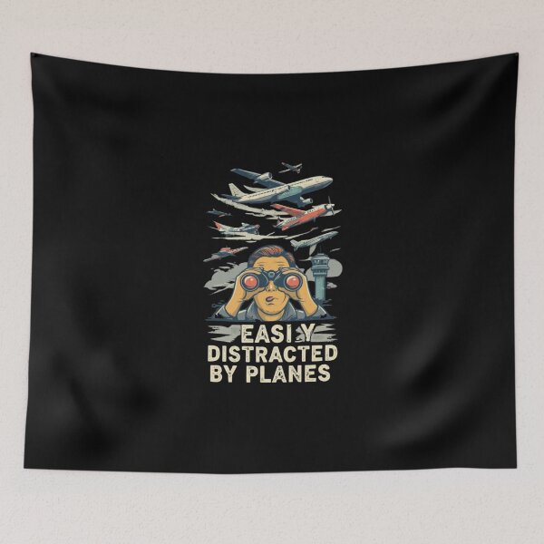 Item preview, Easily Distracted by Planes –flight lover designed and sold by w66aboo.