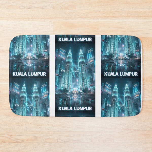 Item preview, Kuala Lumpur Cyberpunk - Petronas Twin Towers Neon Rain Art designed and sold by Digital Dreams Arts.
