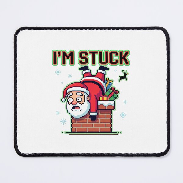 Item preview, I'm Stuck Funny Santa Christmas Cartoon designed and sold by chattsuede.