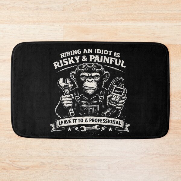 Item preview, Hiring an Idiot Is Risky & Painful – Funny Mechanic Monkey T-Shirt designed and sold by sssweetness.