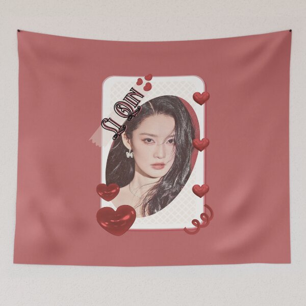 Item preview, Li Qin (李沁) Portrait Chinese Actress Art Chinese Celebrity Illustration portrait illustration Red Aesthetic Collage Design designed and sold by AJUNICE STUDIO.