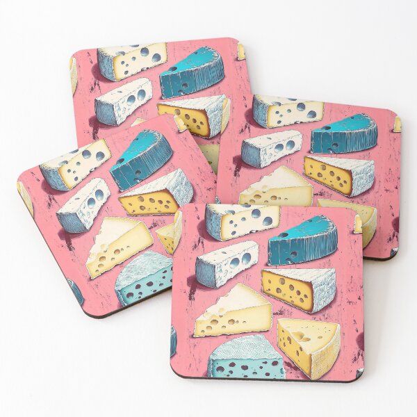 Item preview, Cheese Blocks in Pink: A Playful Exploration of Texture, Color and Artistic Detail designed and sold by OlfactoART Studio.