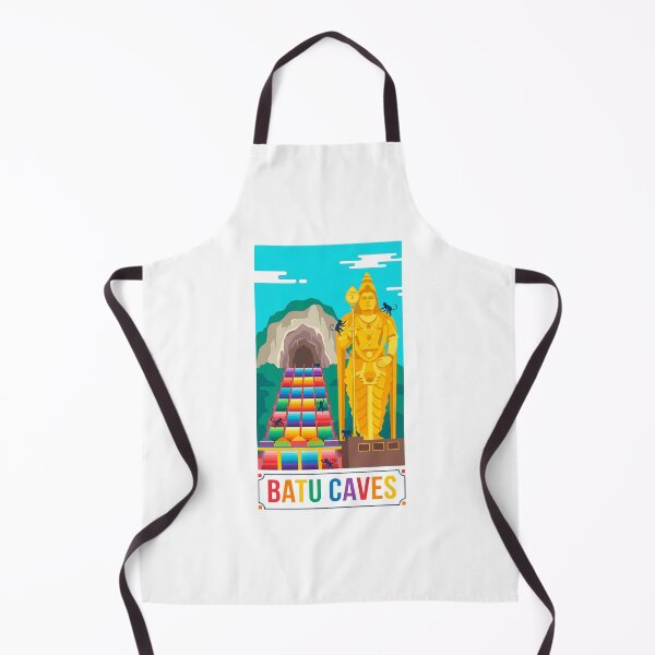 Item preview, Batu Caves, Malaysia - Lord Murugan & Rainbow Stairs Travel Poster designed and sold by Digital Dreams Arts.