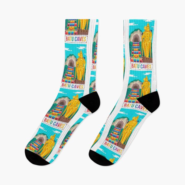 Item preview, Batu Caves, Malaysia - Lord Murugan & Rainbow Stairs Travel Poster designed and sold by Digital Dreams Arts.