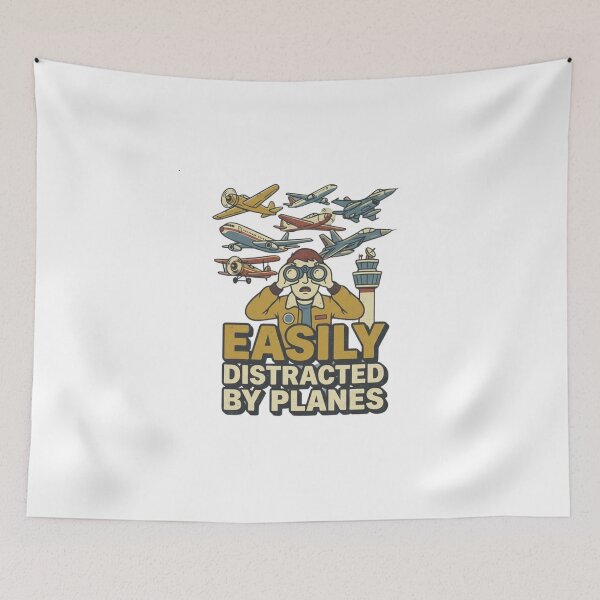 Item preview, Easily Distracted by Planes – cute airplane design designed and sold by w66aboo.