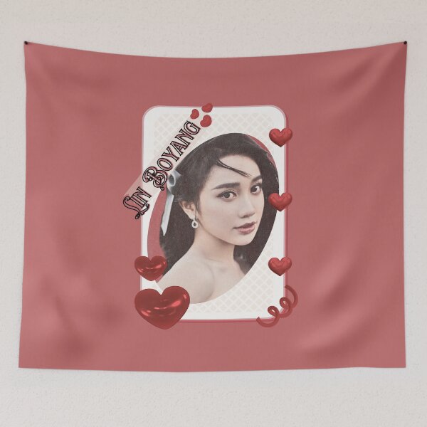 Item preview, Lin Boyang (林柏妍) Portrait Chinese Actress Art Chinese Celebrity Illustration portrait illustration Red Aesthetic Collage Design designed and sold by AJUNICE STUDIO.