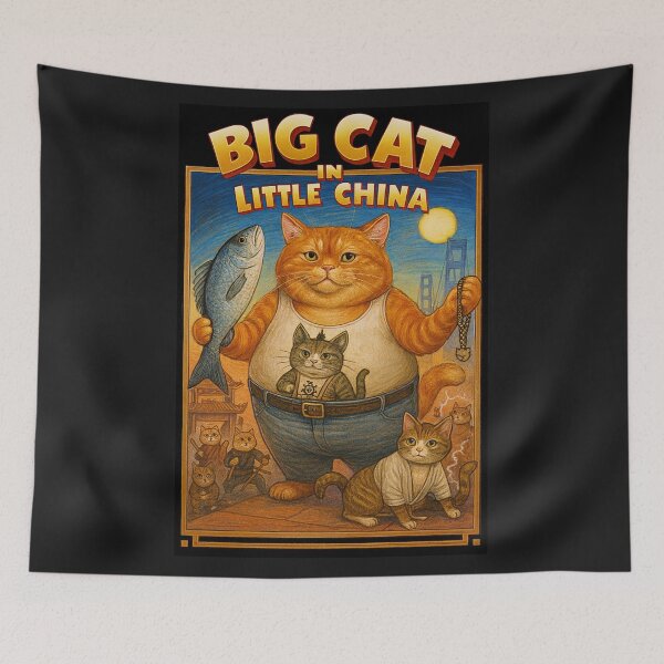 Item preview, Big Cat in Little China designed and sold by Cats and Other Things.