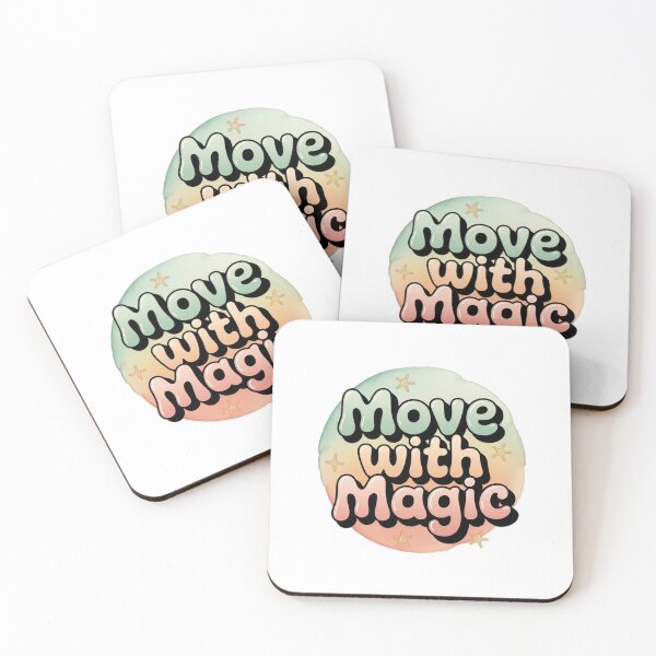 Item preview, Move With Magic , Pastel Aesthetic Motivational Quote designed and sold by NRcollections24.