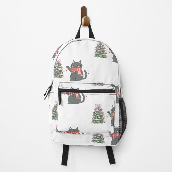 Item preview, The cat decorates the Christmas tree with Christmas lights. designed and sold by Designfs.