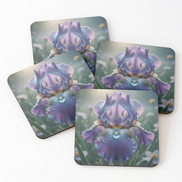 Item preview, Radiant Violet Iris: Glistening Dew & Sunlit Petals designed and sold by KiddoCavePrints.