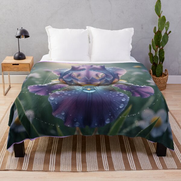 Item preview, Radiant Violet Iris: Glistening Dew & Sunlit Petals designed and sold by KiddoCavePrints.