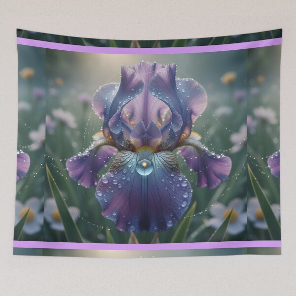 Item preview, Radiant Violet Iris: Glistening Dew & Sunlit Petals designed and sold by KiddoCavePrints.