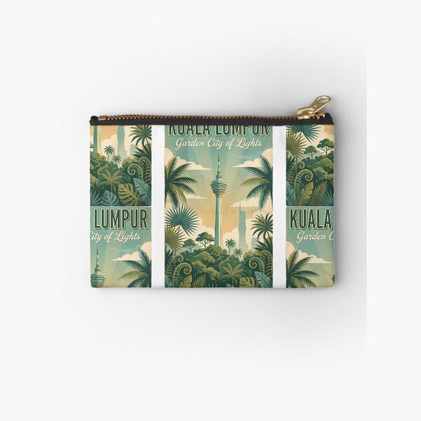 Item preview, Malaysia Tropical Cityscape - KL Tower & Eco Park Vintage Art designed and sold by Digital Dreams Arts.