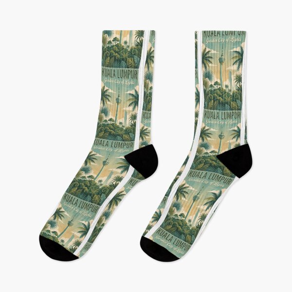 Item preview, Malaysia Tropical Cityscape - KL Tower & Eco Park Vintage Art designed and sold by Digital Dreams Arts.