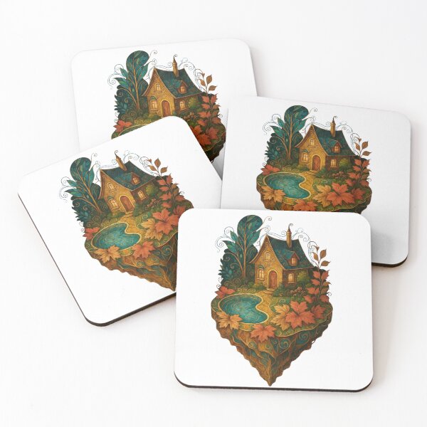 Item preview, Isometric Floating Fantasy Island – Art Nouveau Edition designed and sold by Ewa Miller.