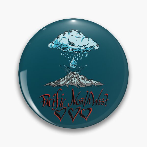 Artikelvorschau, Pacific Northwest Drip – Rain Cloud Volcano Love entworfen und verkauft von Urban Muse And Sultry Hues.