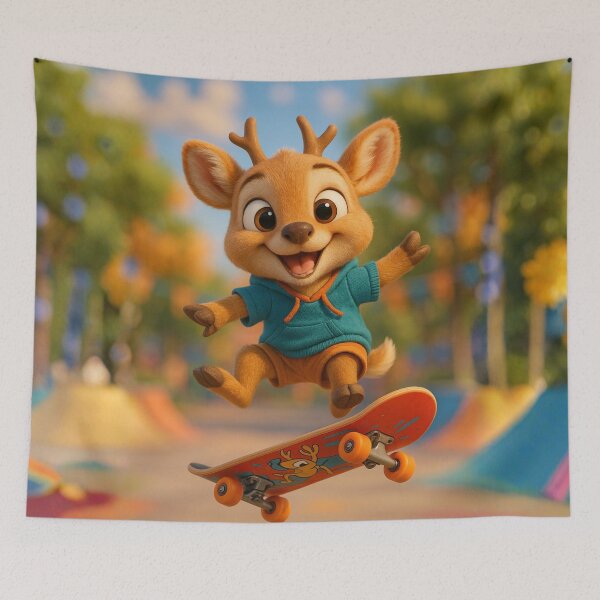 Item preview, Skater Key Deer designed and sold by Sillytoe.