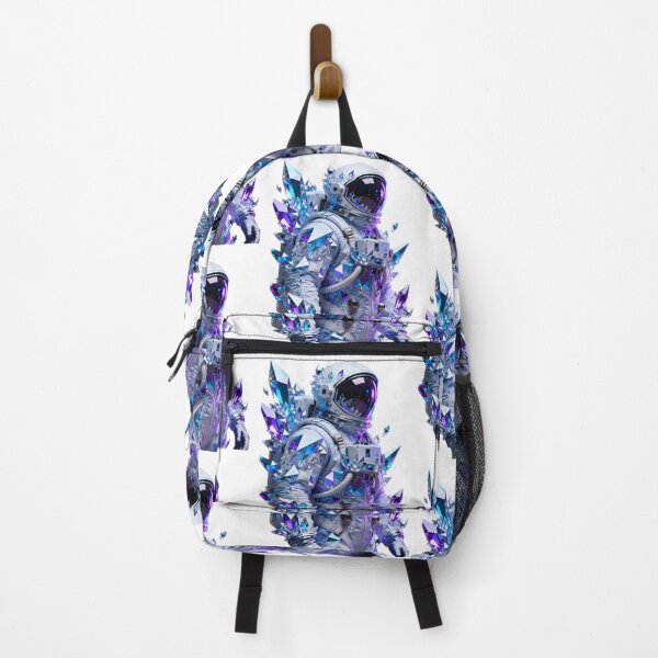 Item preview, Cosmonaut with Abstract Crystal Patterns in Blue and Purple Tones designed and sold by SuperAIstar.