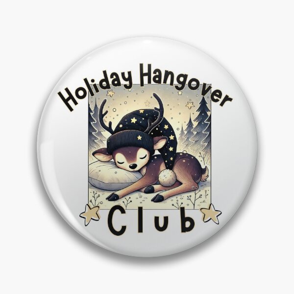 Item preview, Sleepy Deer Holiday Hangover Club – Funny After Christmas Exhaustion designed and sold by SunandShade.