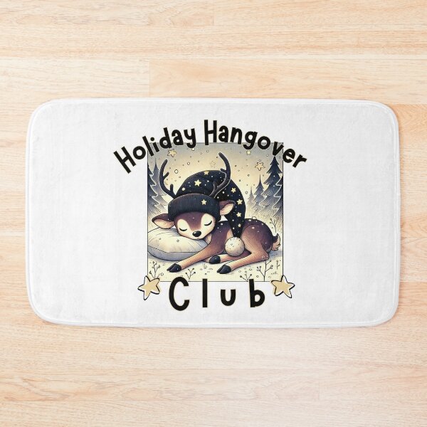 Item preview, Sleepy Deer Holiday Hangover Club – Funny After Christmas Exhaustion designed and sold by SunandShade.