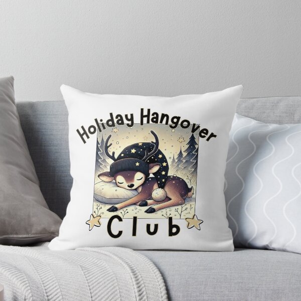 Item preview, Sleepy Deer Holiday Hangover Club – Funny After Christmas Exhaustion designed and sold by SunandShade.