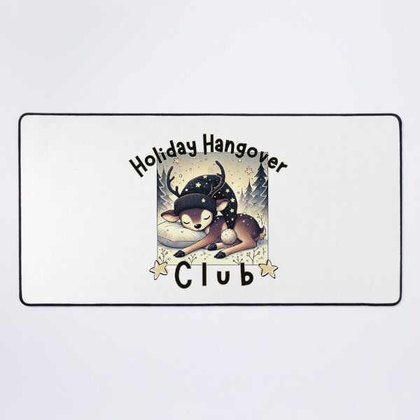 Item preview, Sleepy Deer Holiday Hangover Club – Funny After Christmas Exhaustion designed and sold by SunandShade.