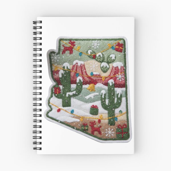Item preview, Arizona Snow-Touched Xmas Spirit Embroidered Holiday Patch designed and sold by Imaginarium of Chaos falcon88 .