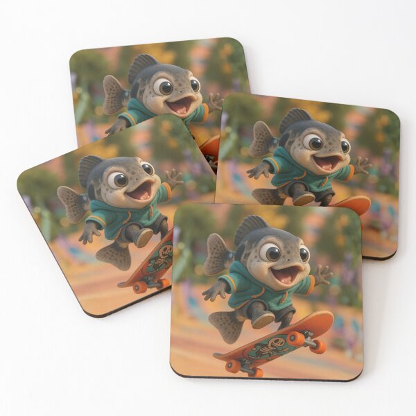 Item preview, Skater Keyhole Cichlid Fish designed and sold by Sillytoe.