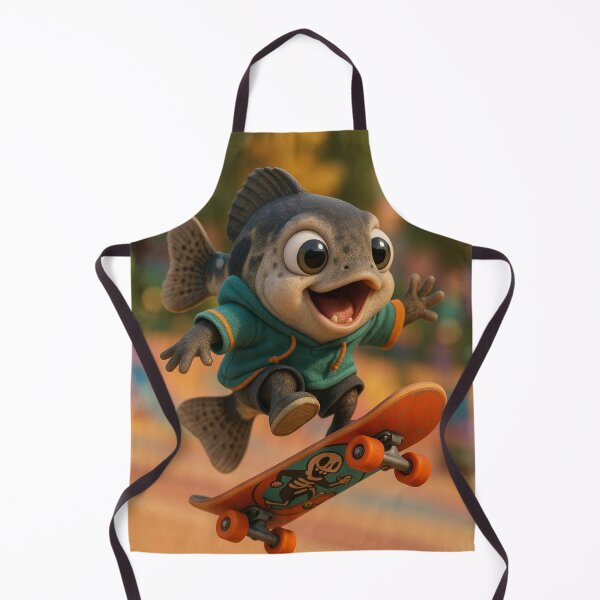 Item preview, Skater Keyhole Cichlid Fish designed and sold by Sillytoe.