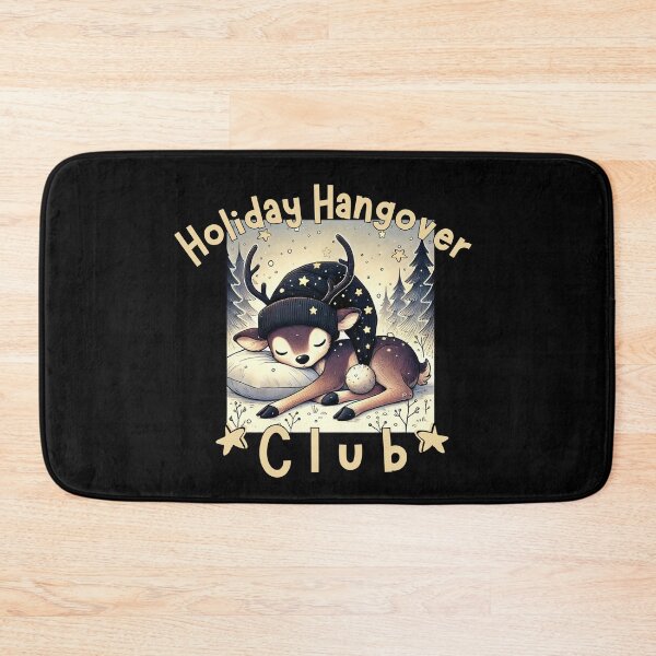 Item preview, Sleepy Deer Holiday Hangover Club – Funny After Christmas Exhaustion designed and sold by SunandShade.